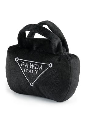 Haute Diggity Dog LLC Pawda Handbag Plush Dog Toy, Black