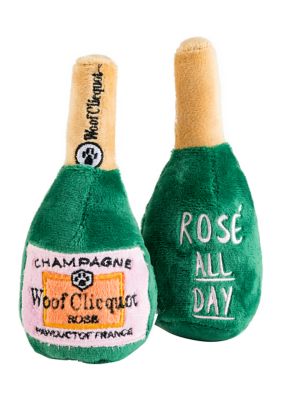 Haute Diggity Dog LLC Woof Clicquot Rosé Plush Dog Toy, Green