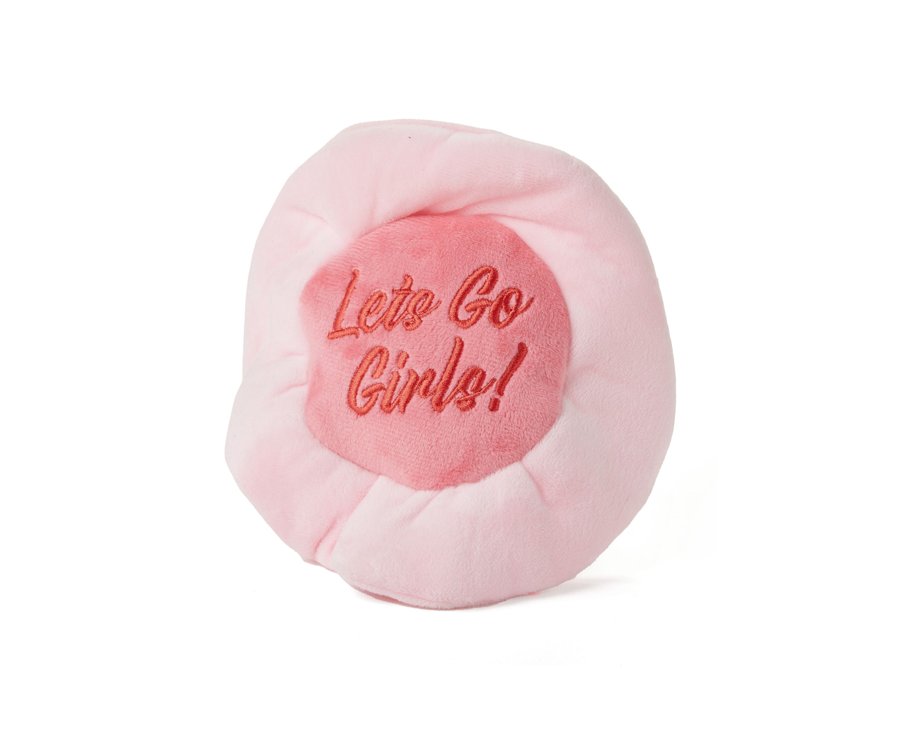   Pink Cowgirl Hat Plush Dog Toy 