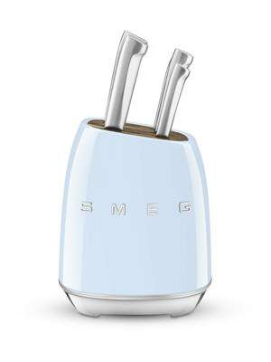 Smeg Knife Block Set, Blue, 10 Pieces
