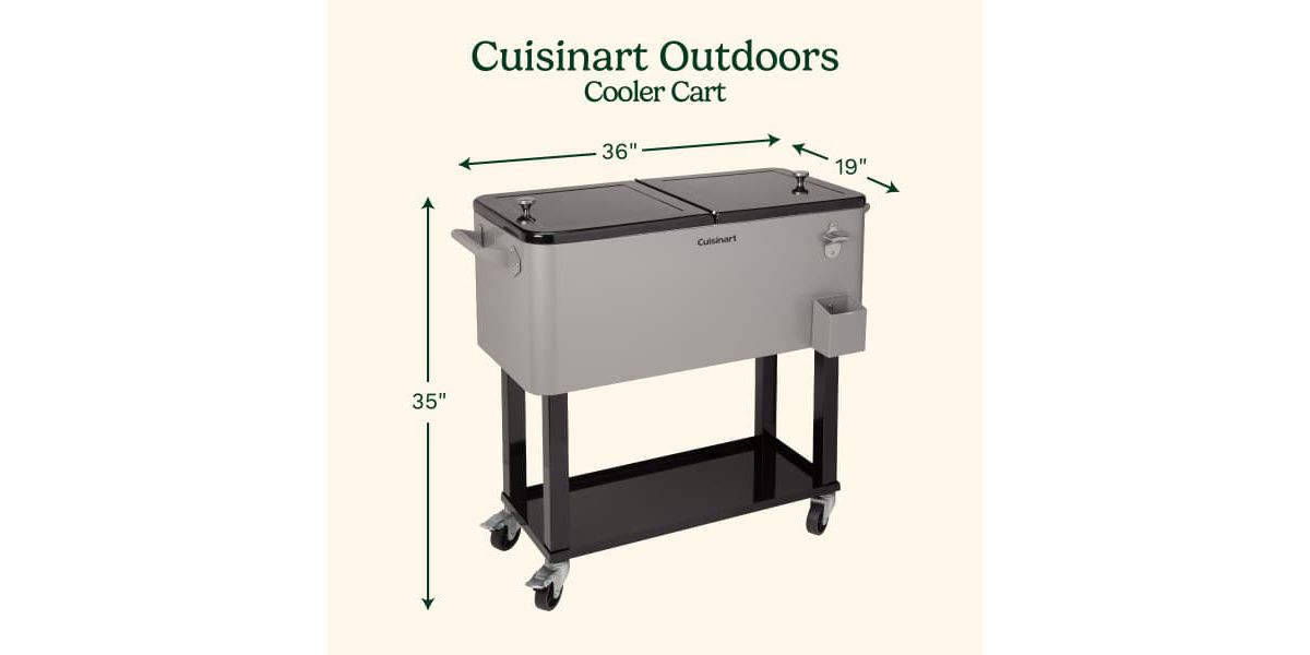80qt Outdoor Cooler Cart