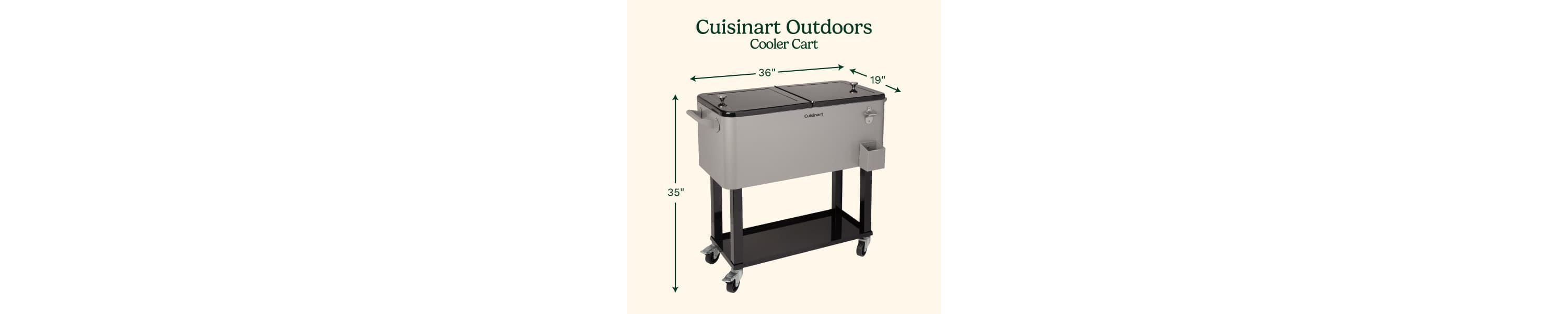 80qt Outdoor Cooler Cart