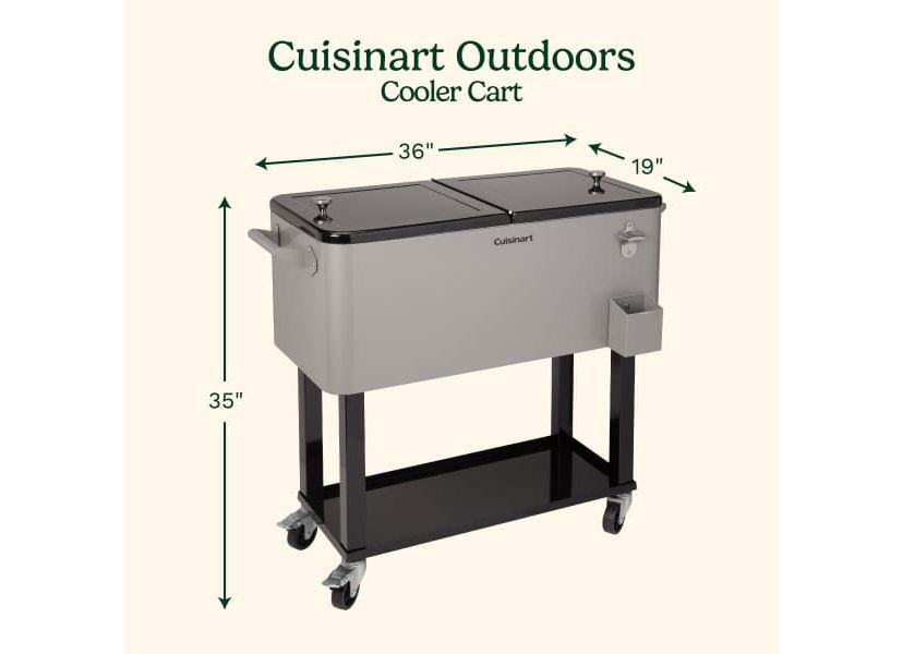 80qt Outdoor Cooler Cart