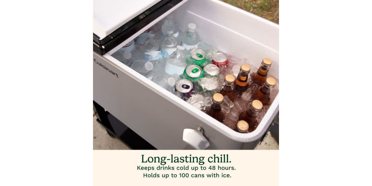 80qt Outdoor Cooler Cart
