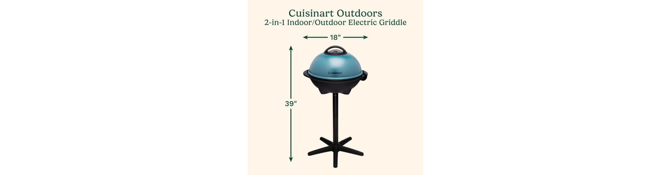 2-in-1 Indoor/Outdoor Electric Griddle