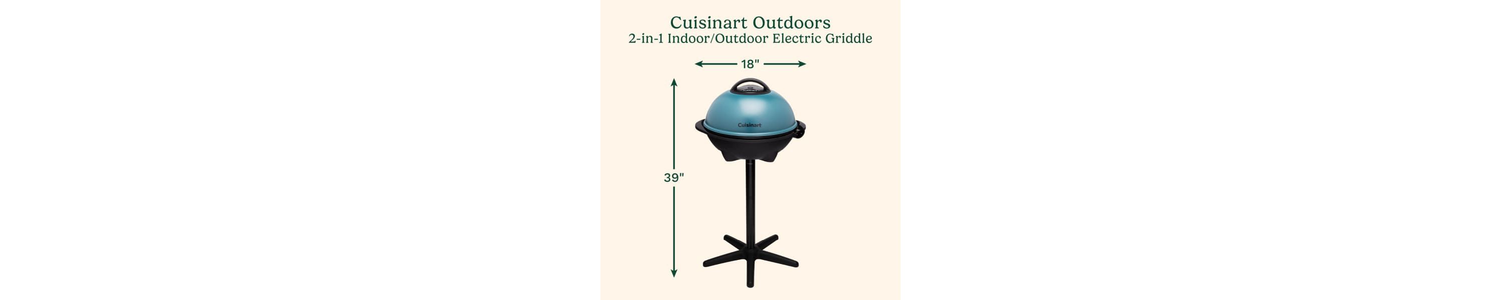 2-in-1 Indoor/Outdoor Electric Griddle