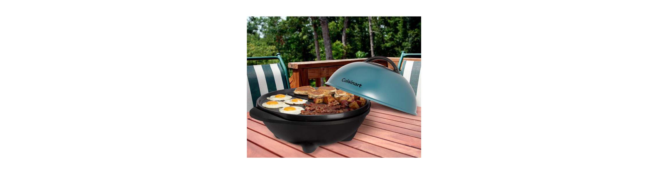 2-in-1 Indoor/Outdoor Electric Griddle