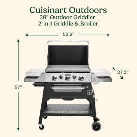 Cuisinart 3-Burner Outdoor Griddler - 2-in-1 Griddle & Broiler Combo