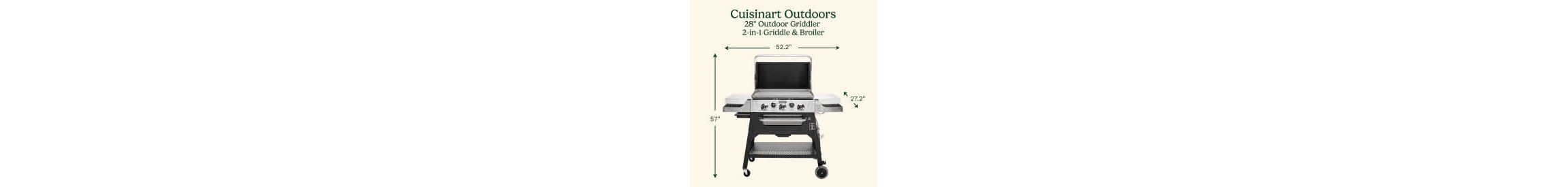 3-Burner Outdoor Griddler - 2-in-1 Griddle & Broiler Combo
