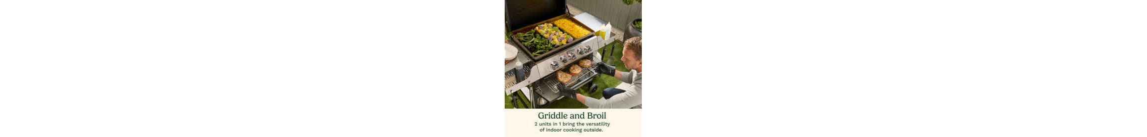 3-Burner Outdoor Griddler - 2-in-1 Griddle & Broiler Combo