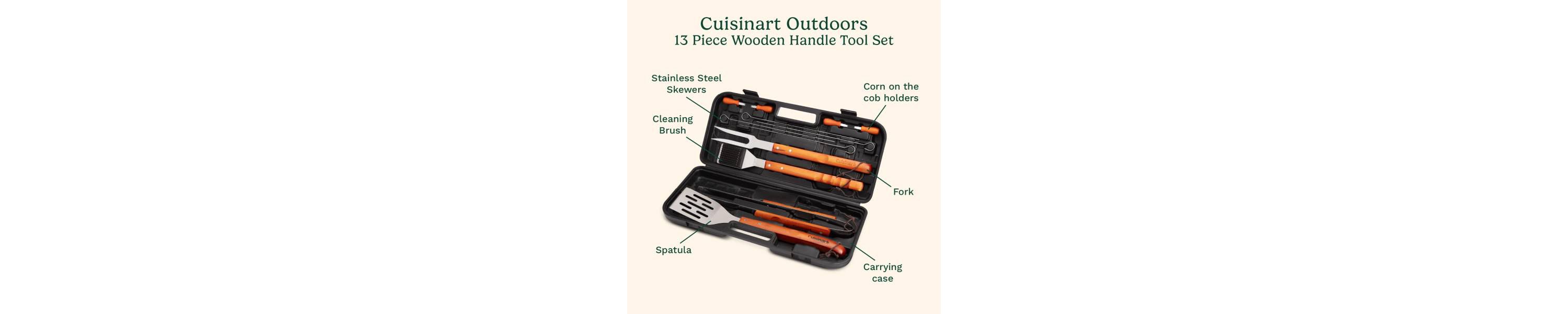 Wooden Handle Tool Set (13-Piece)