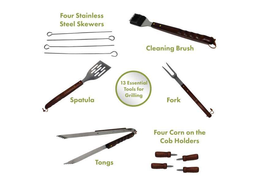 Wooden Handle Tool Set (13-Piece)