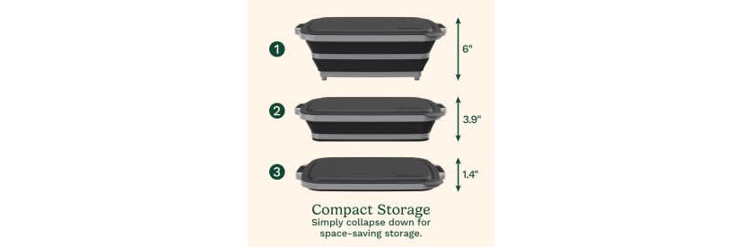 4-in-1 Expandable Prep & Serve Tub
