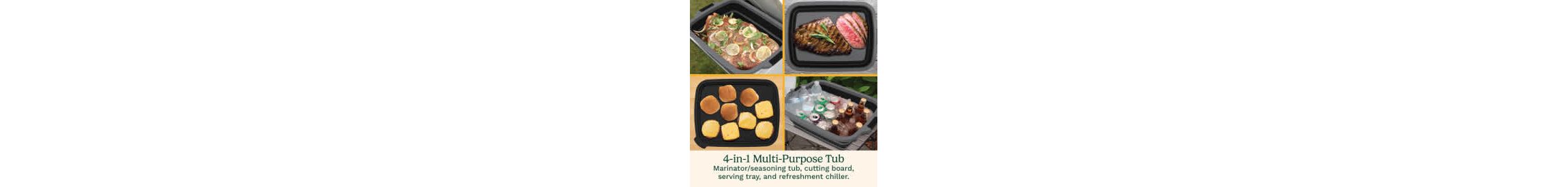 4-in-1 Expandable Prep & Serve Tub
