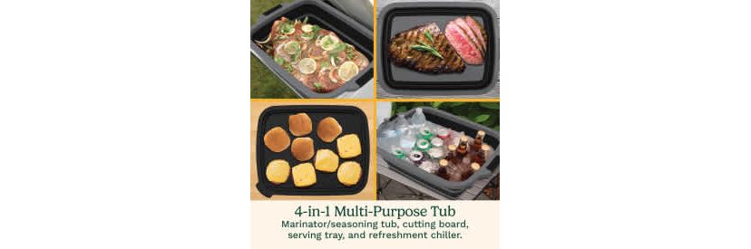 4-in-1 Expandable Prep & Serve Tub