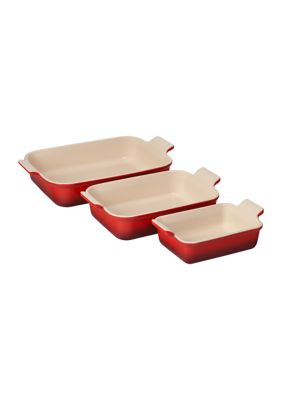 Le Creuset Heritage 3-Piece Rectangular Baking Dish Set