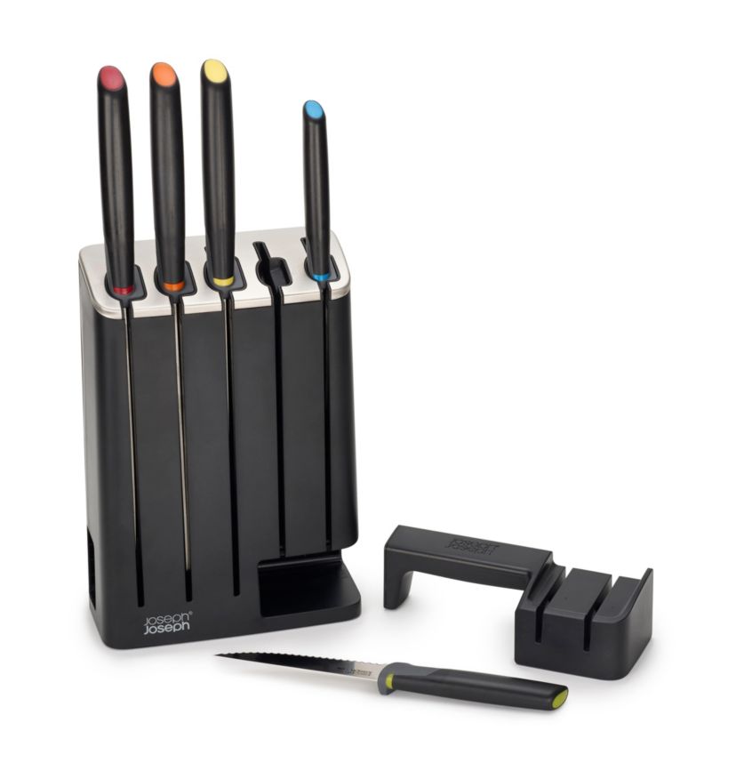 Elevate Knives SlimBlock 5-piece Knife Set with ceramic sharpener