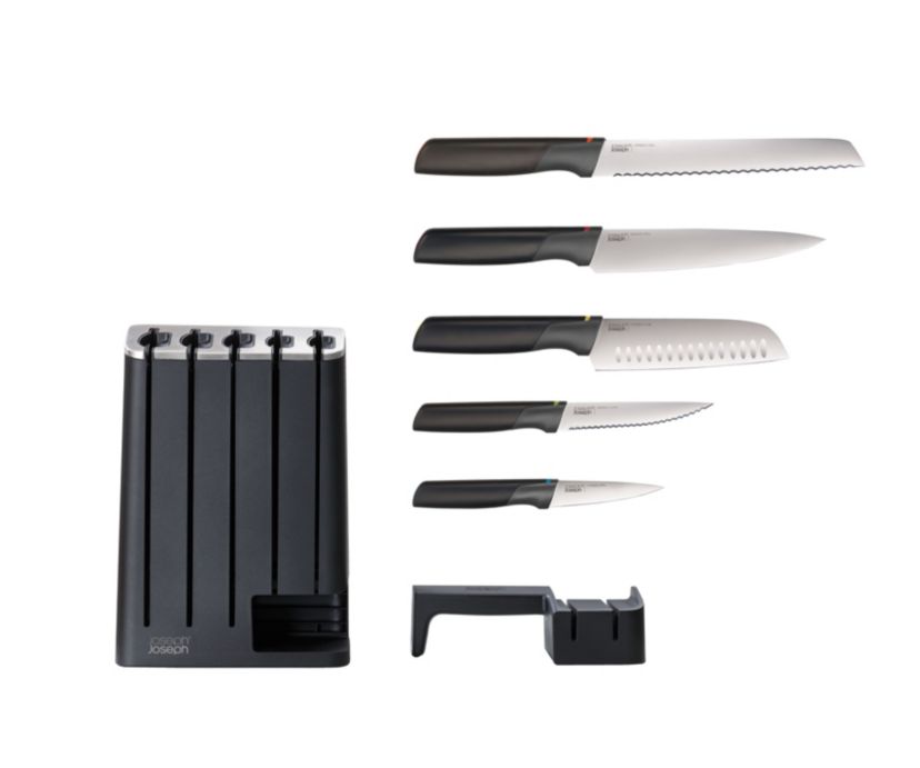 Elevate Knives SlimBlock 5-piece Knife Set with ceramic sharpener