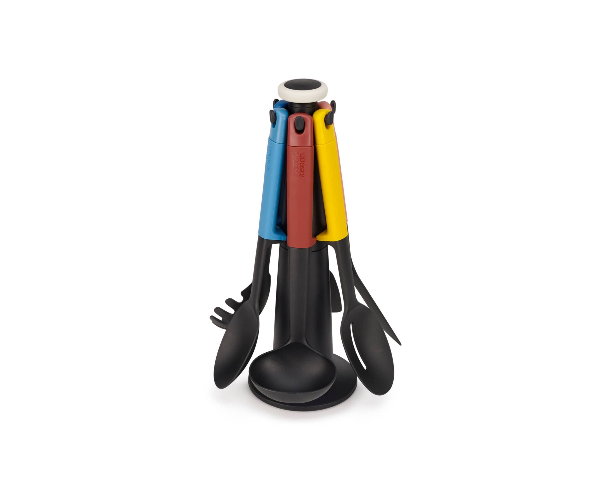 Elevate Carousel 6-piece Utensil Set with Rotating Storage Stand