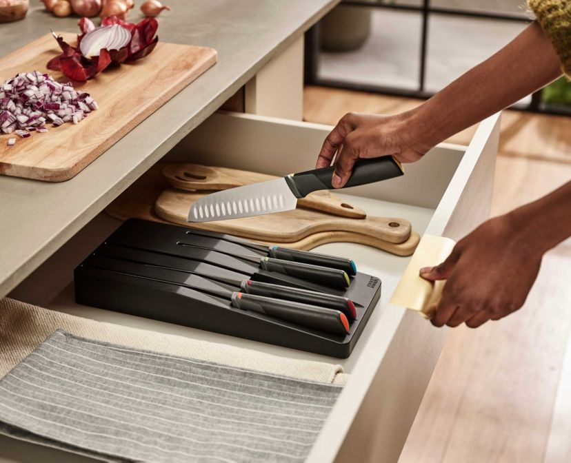 Elevate Knives Store 5-piece Knife Set with In-drawer Storage Tray
