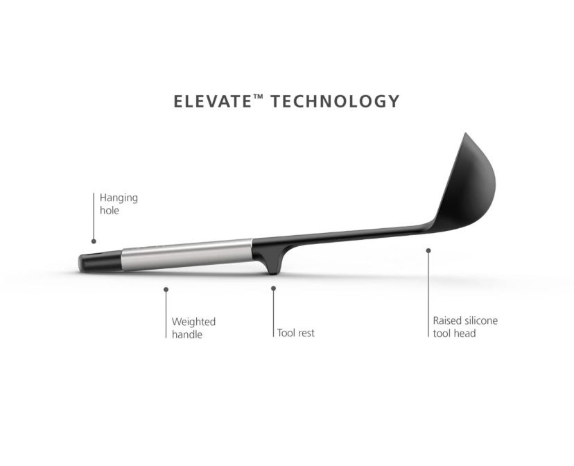 Elevate Fusion 5-piece Silicone Utensil Set with Storage Stand