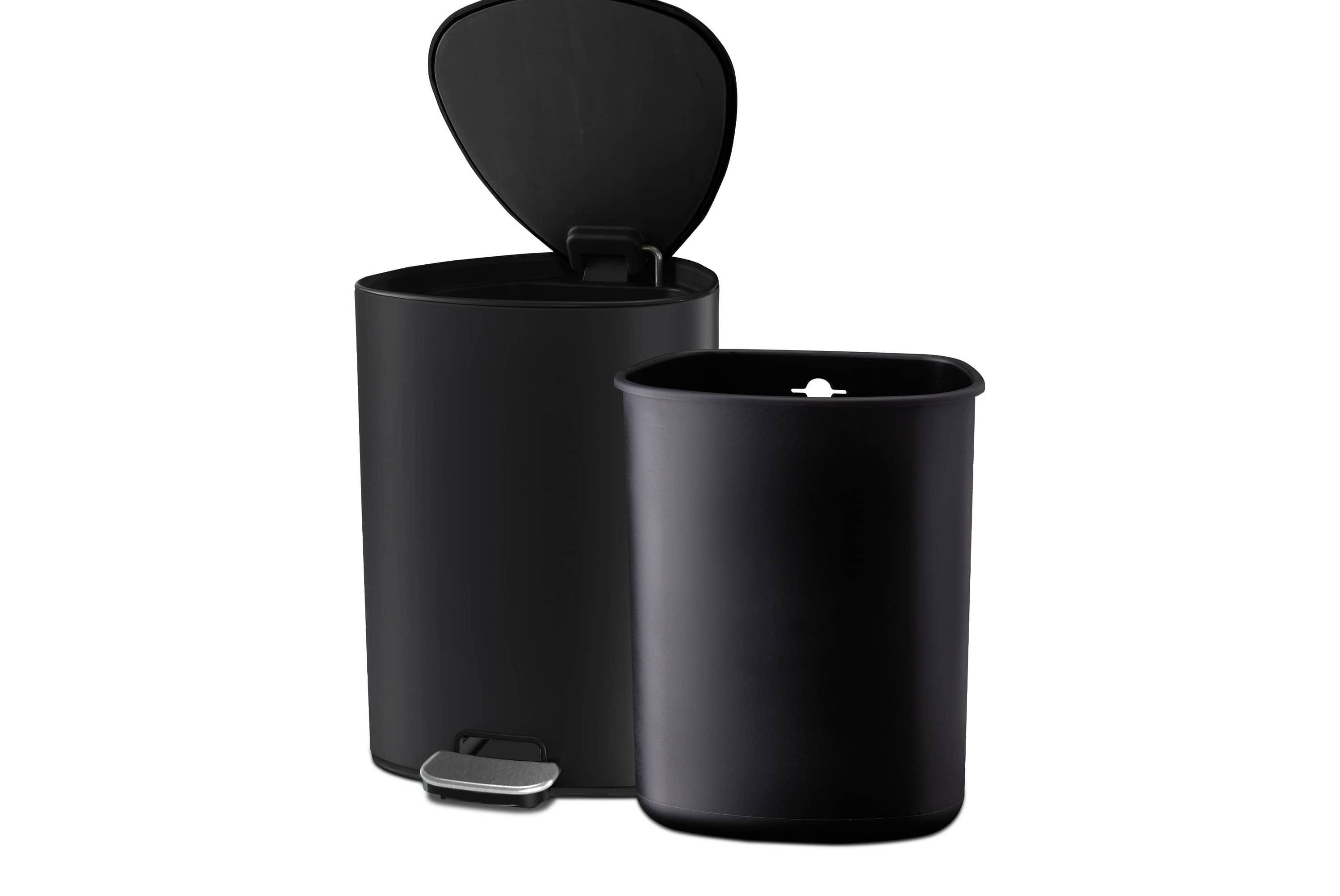 EasyStore Luxe Stainless-steel 5-litre pedal can with  liner storage
