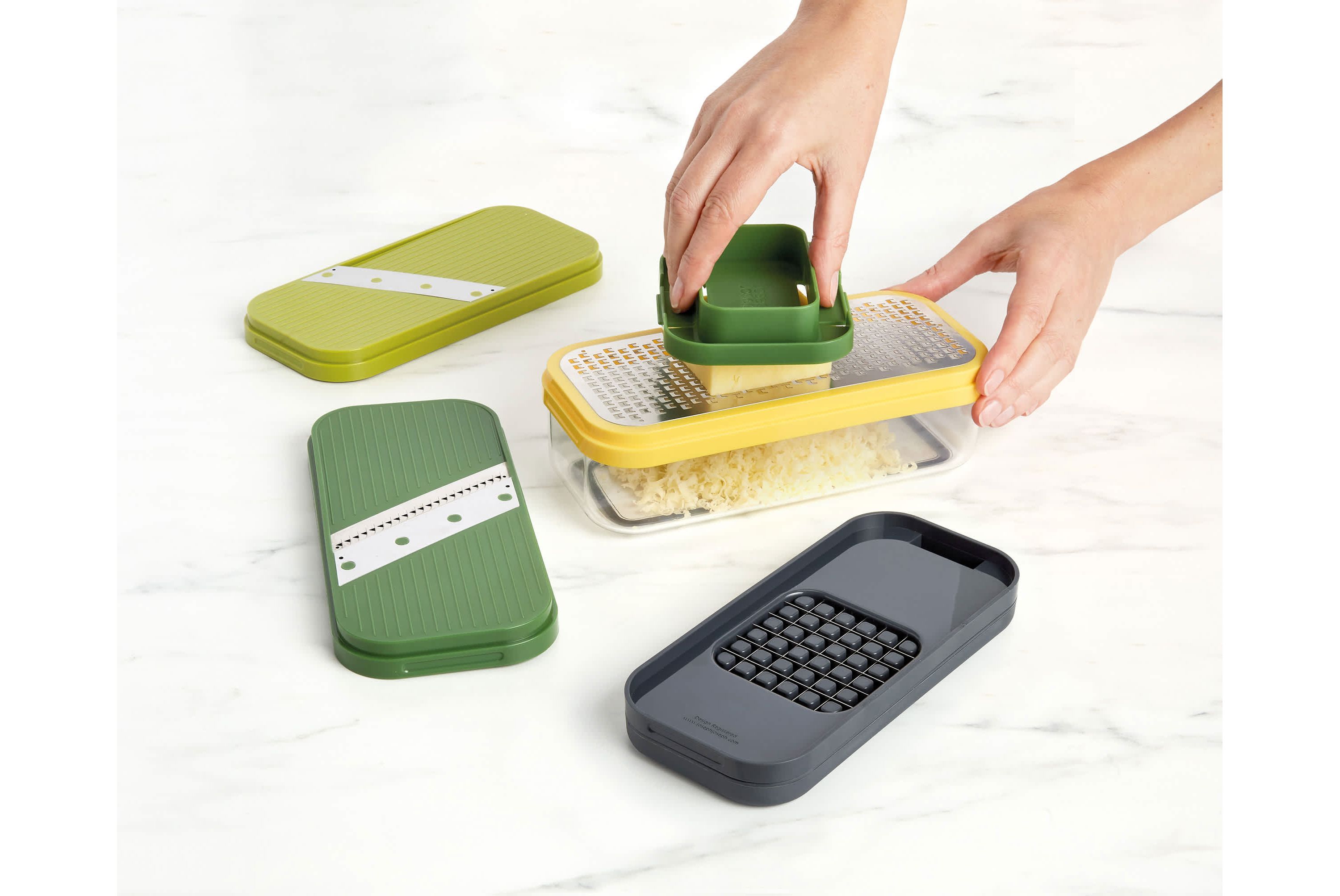Multi-Prep Compact 4-in-1 chop, grate and slice set