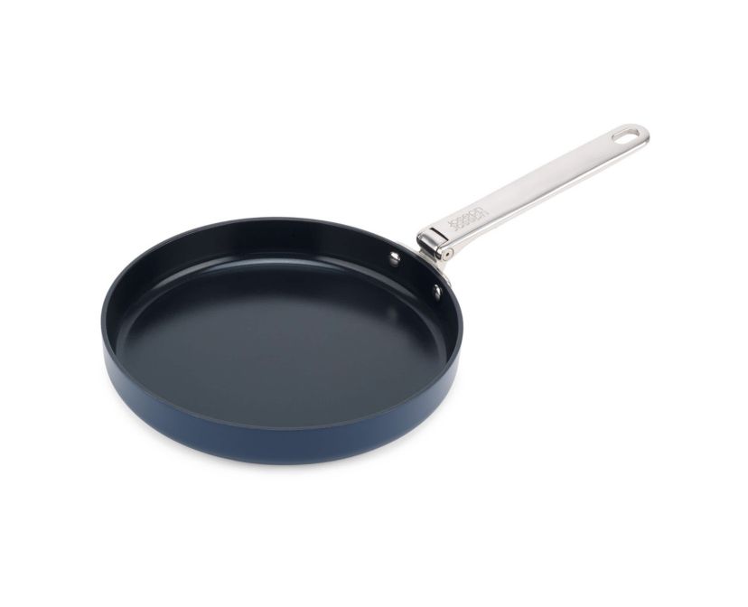 Space Saving 9.5" Ceramic Non-Stick frying pan with folding  handle