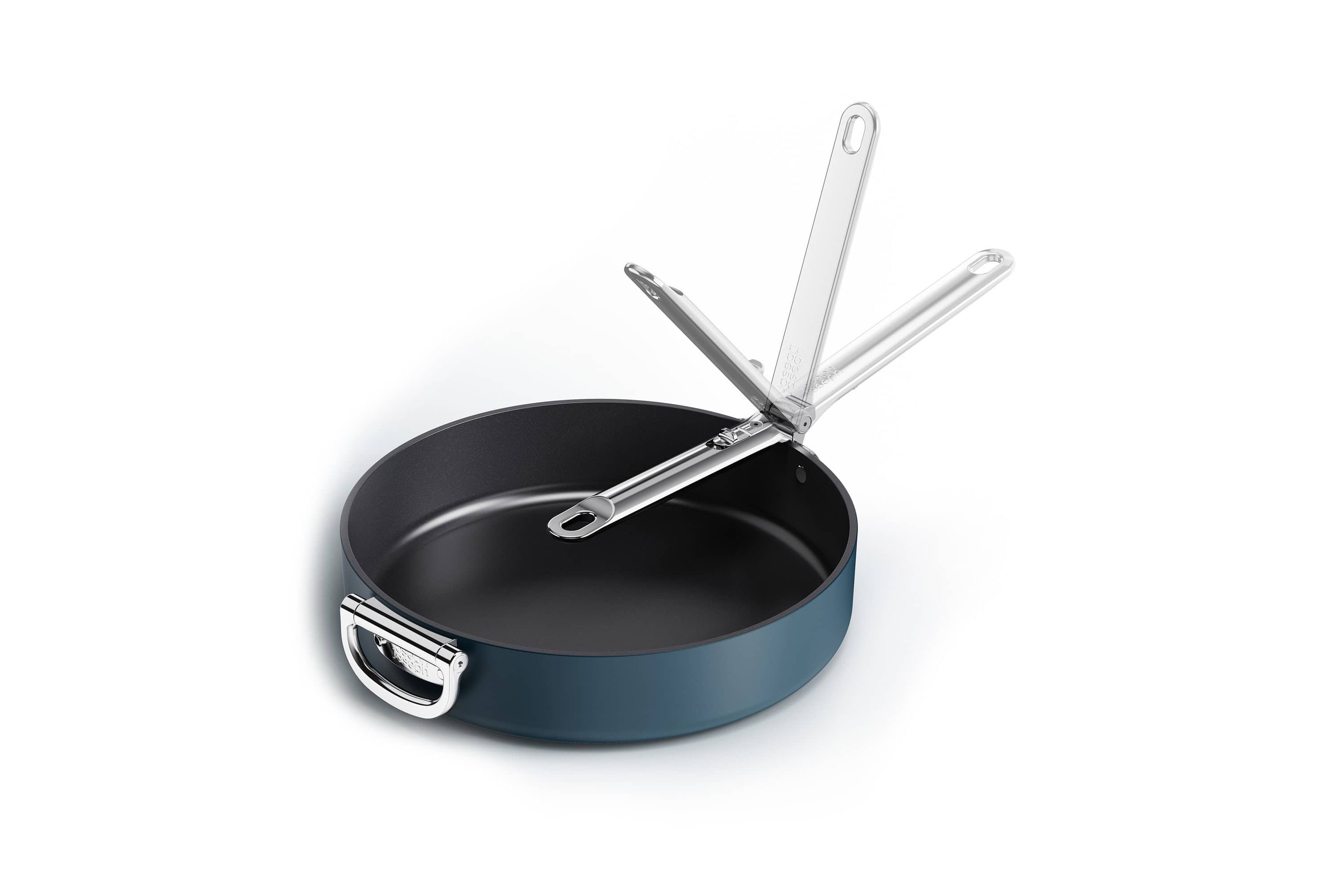 Space 12" ceramic non-stick frying pan with Folding Handle