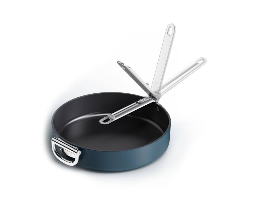 Space 12" ceramic non-stick frying pan with Folding Handle