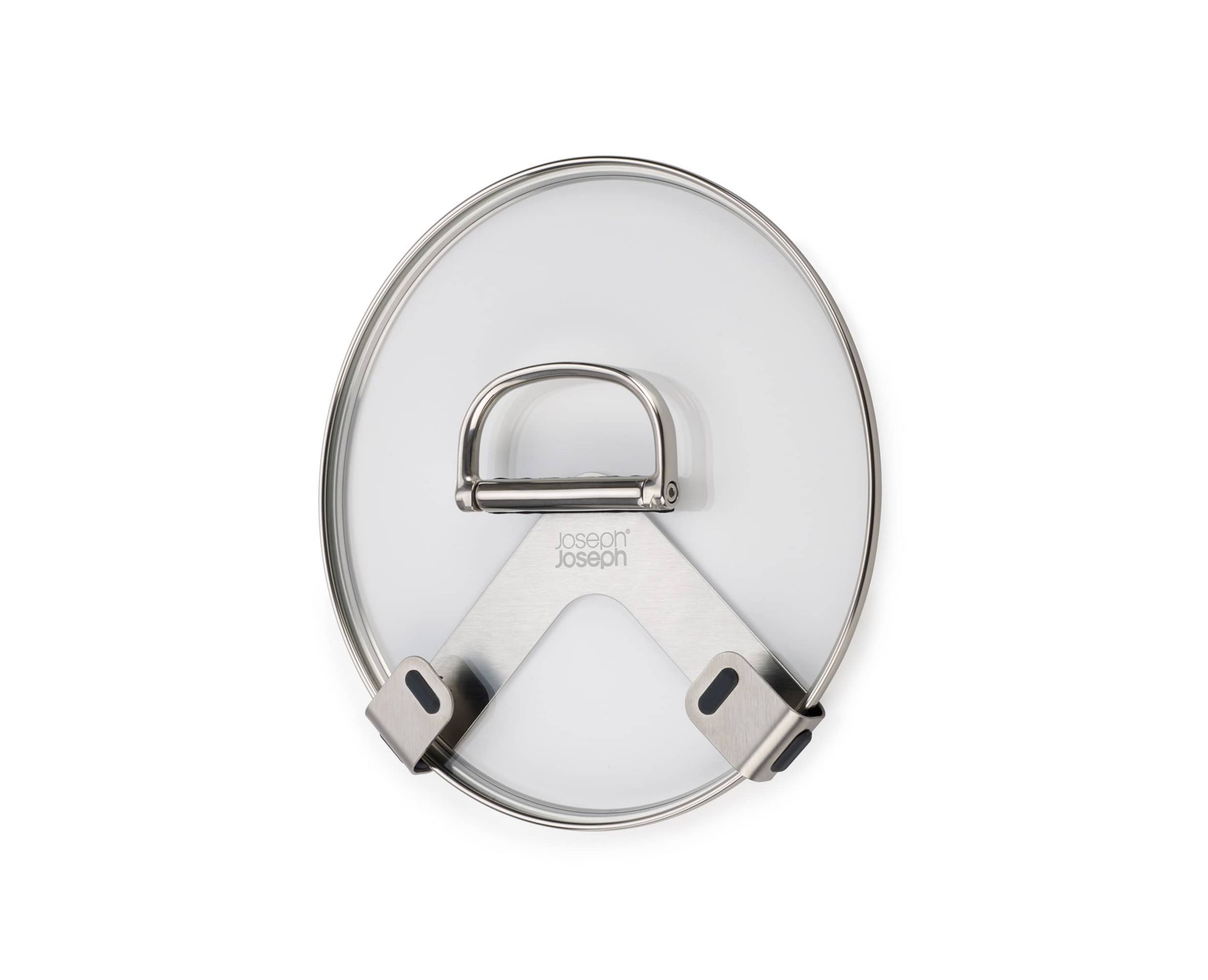 Space 3-piece Ceramic Non-Stick saucepan set with folding handles  and glass lids