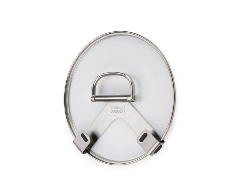 Space 3-piece Ceramic Non-Stick saucepan set with folding handles  and glass lids