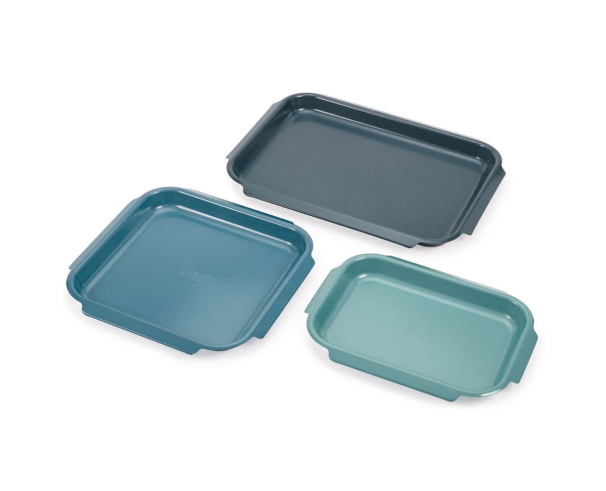 Nest Bake 3-Piece Non-stick Cookie Sheet Set with Easy Pull Handles