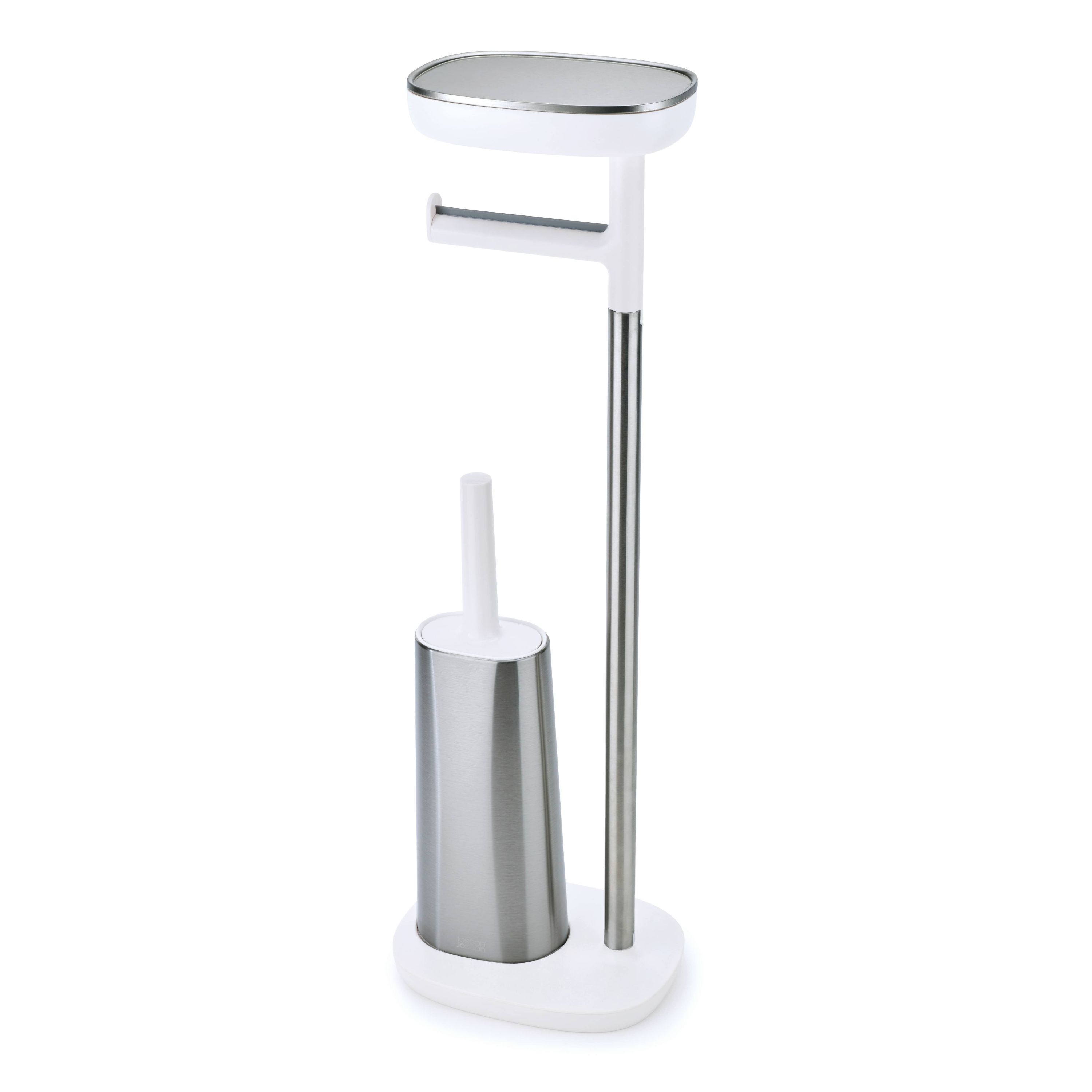 EasyStore Plus Standing Toilet Paper Holder with Flex™ Steel Toilet Brush