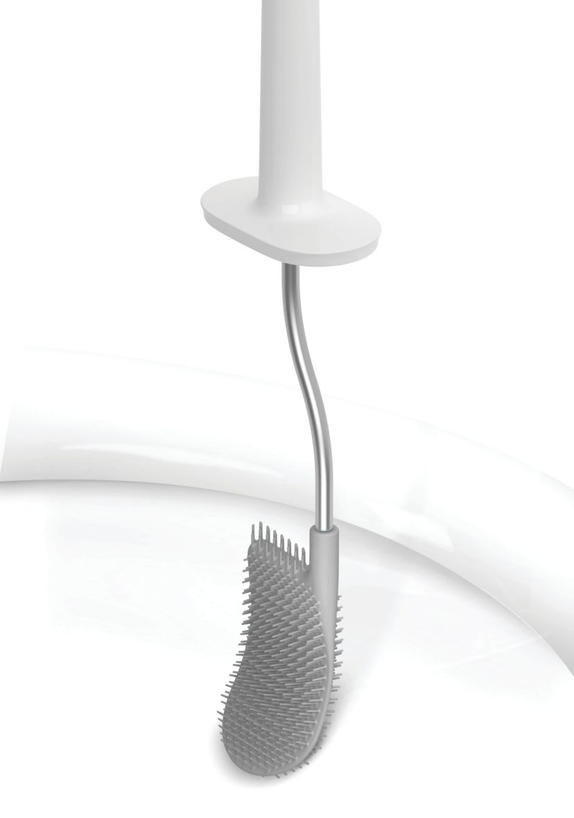 EasyStore Plus Standing Toilet Paper Holder with Flex™ Steel Toilet Brush