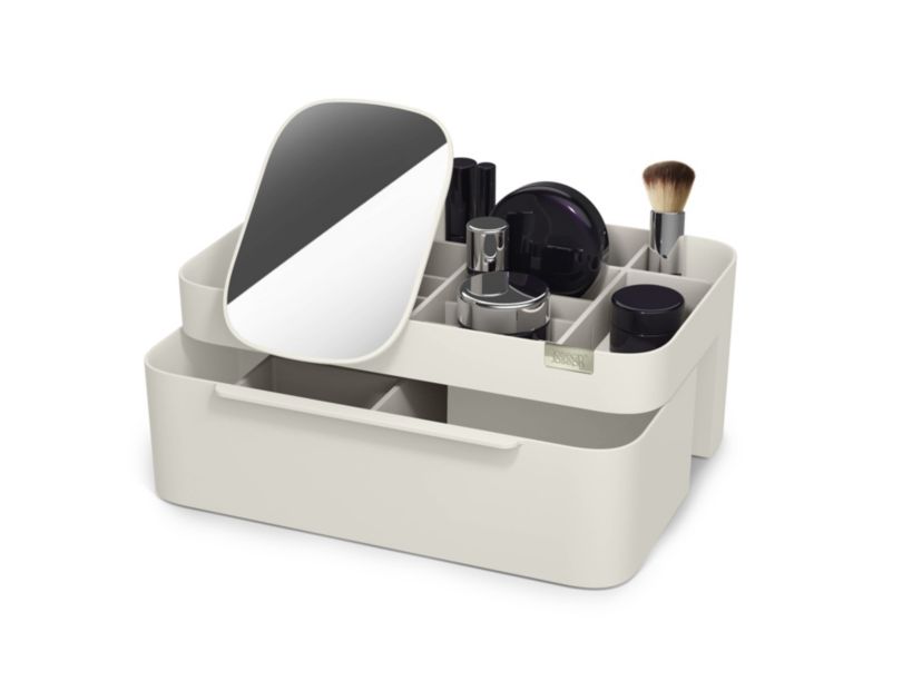 Viva Large Cosmetic organizer with Removable Mirror - Shell