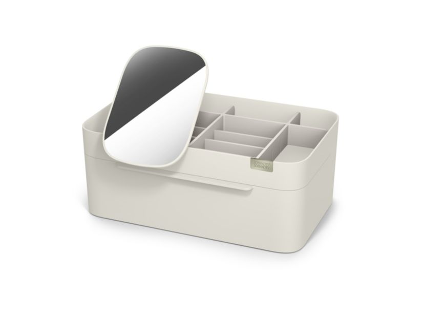 Viva Large Cosmetic organizer with Removable Mirror - Shell