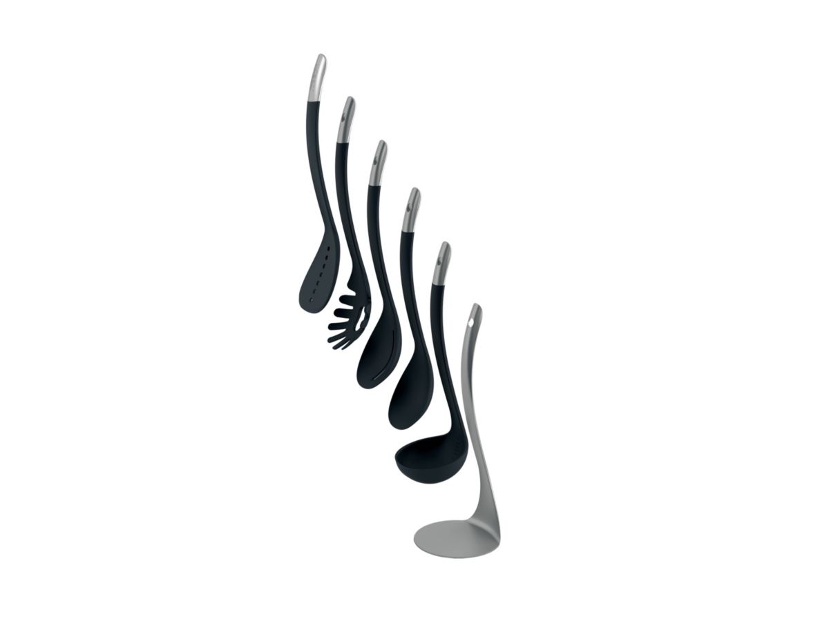 Nest Utensils Black and  Stainless Steel