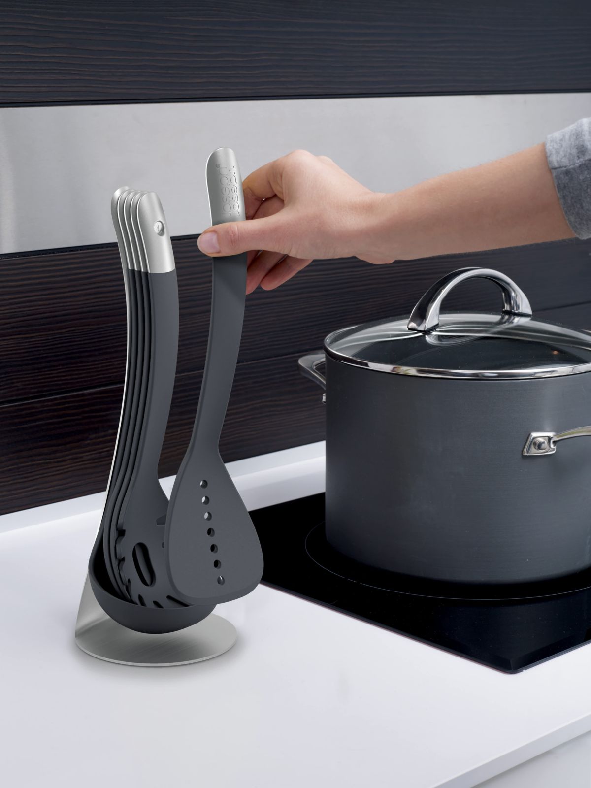 Nest Utensils Black and  Stainless Steel