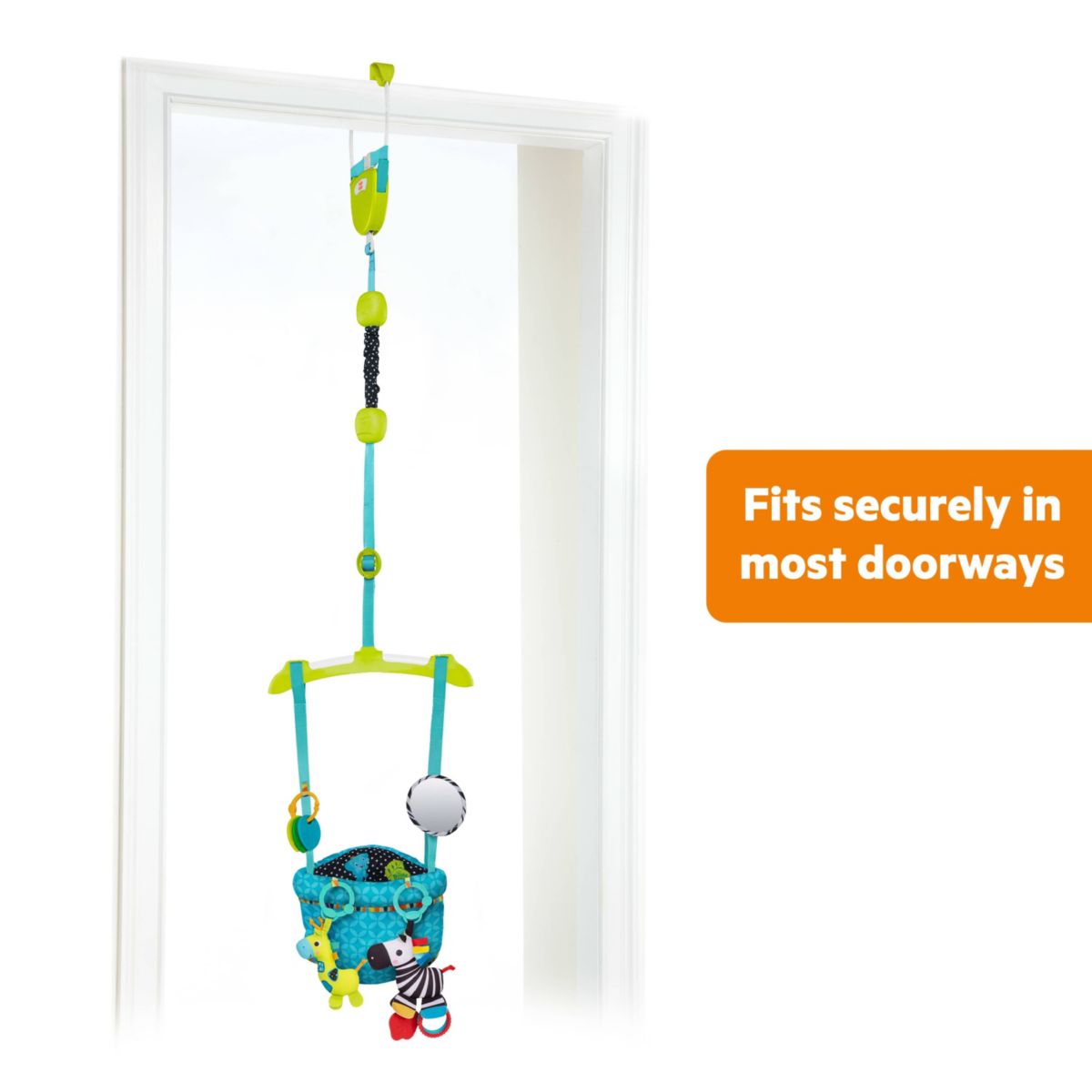 Bounce n Spring Deluxe Door Jumper with Take-Along Toys
