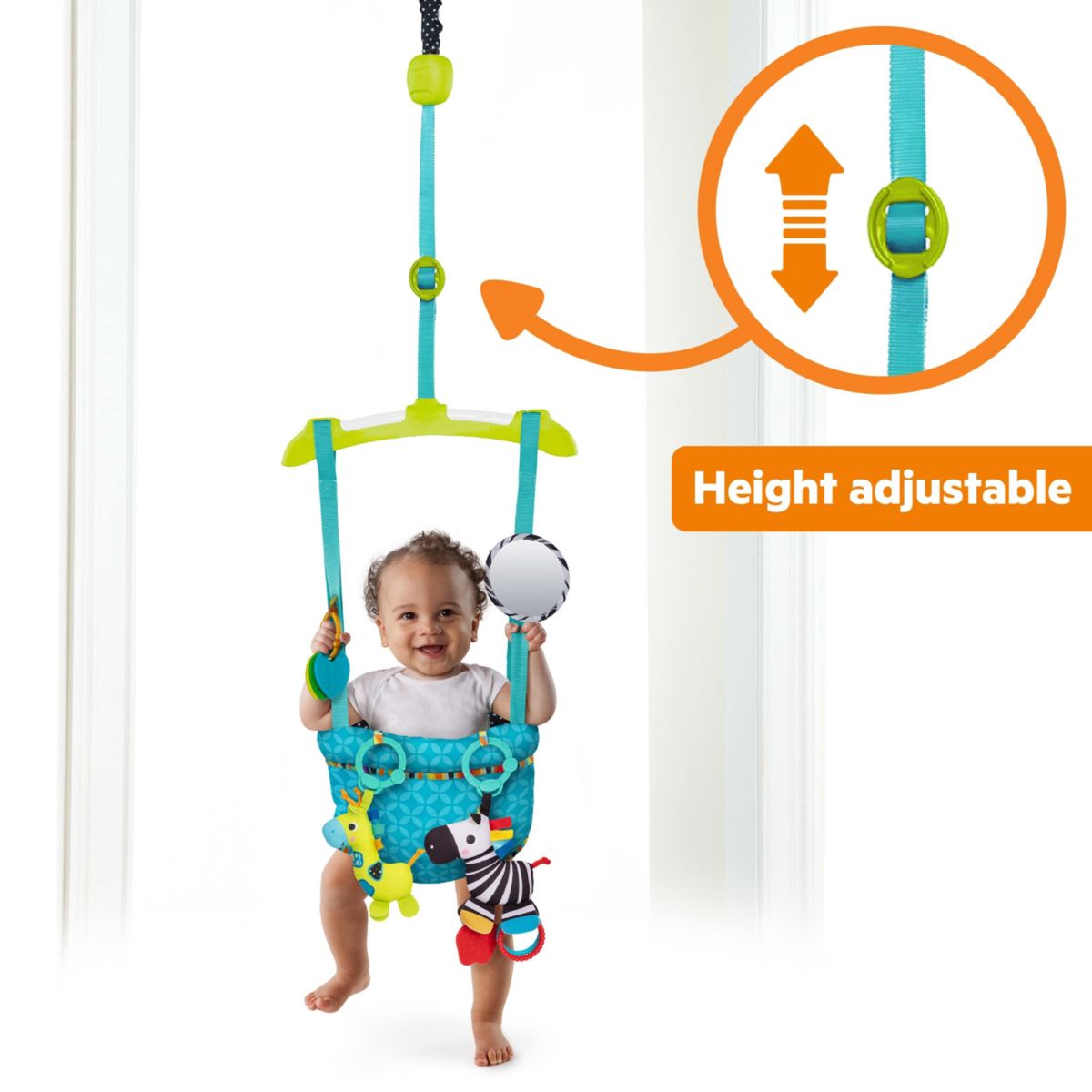 Bounce n Spring Deluxe Door Jumper with Take-Along Toys
