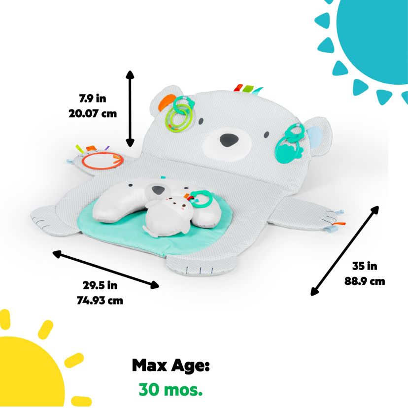 Tummy Time Prop & Play Baby Activity Mat, Polar Bear