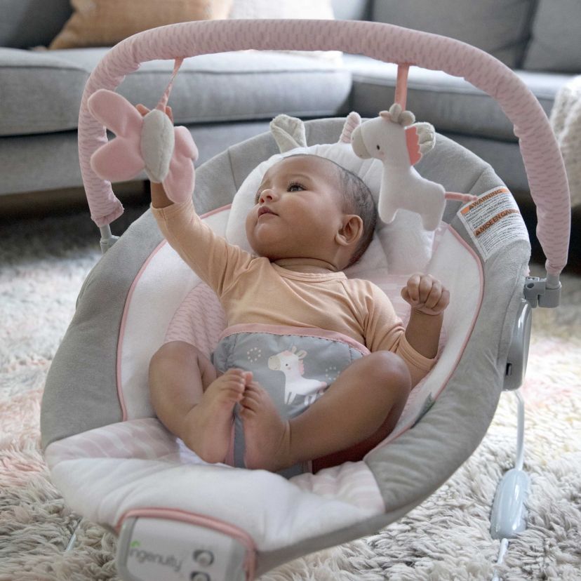 Soothing Baby Bouncer with Vibrating Infant Seat, Flora the Unicorn