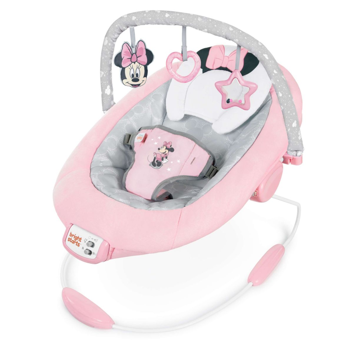 Disney Baby Minnie Mouse Rosy Skies Pink Baby Bouncer Infant Seat