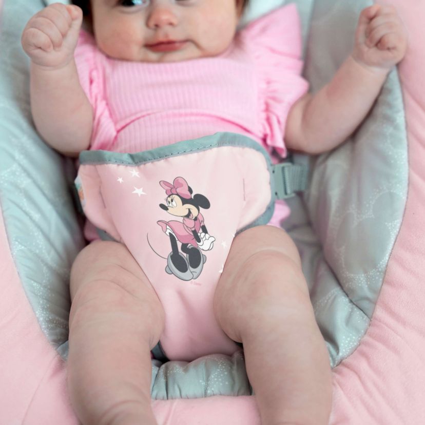 Disney Baby Minnie Mouse Rosy Skies Pink Baby Bouncer Infant Seat