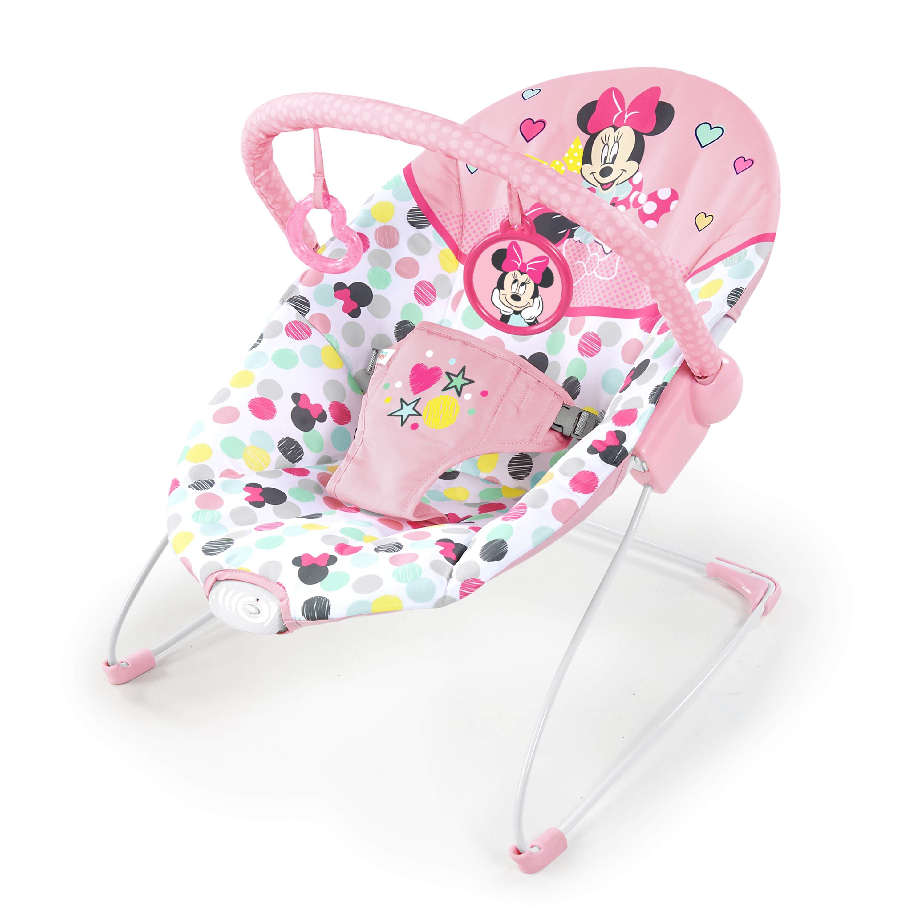 Disney Baby Minnie Mouse Vibrating Baby Bouncer, Spotty Dotty