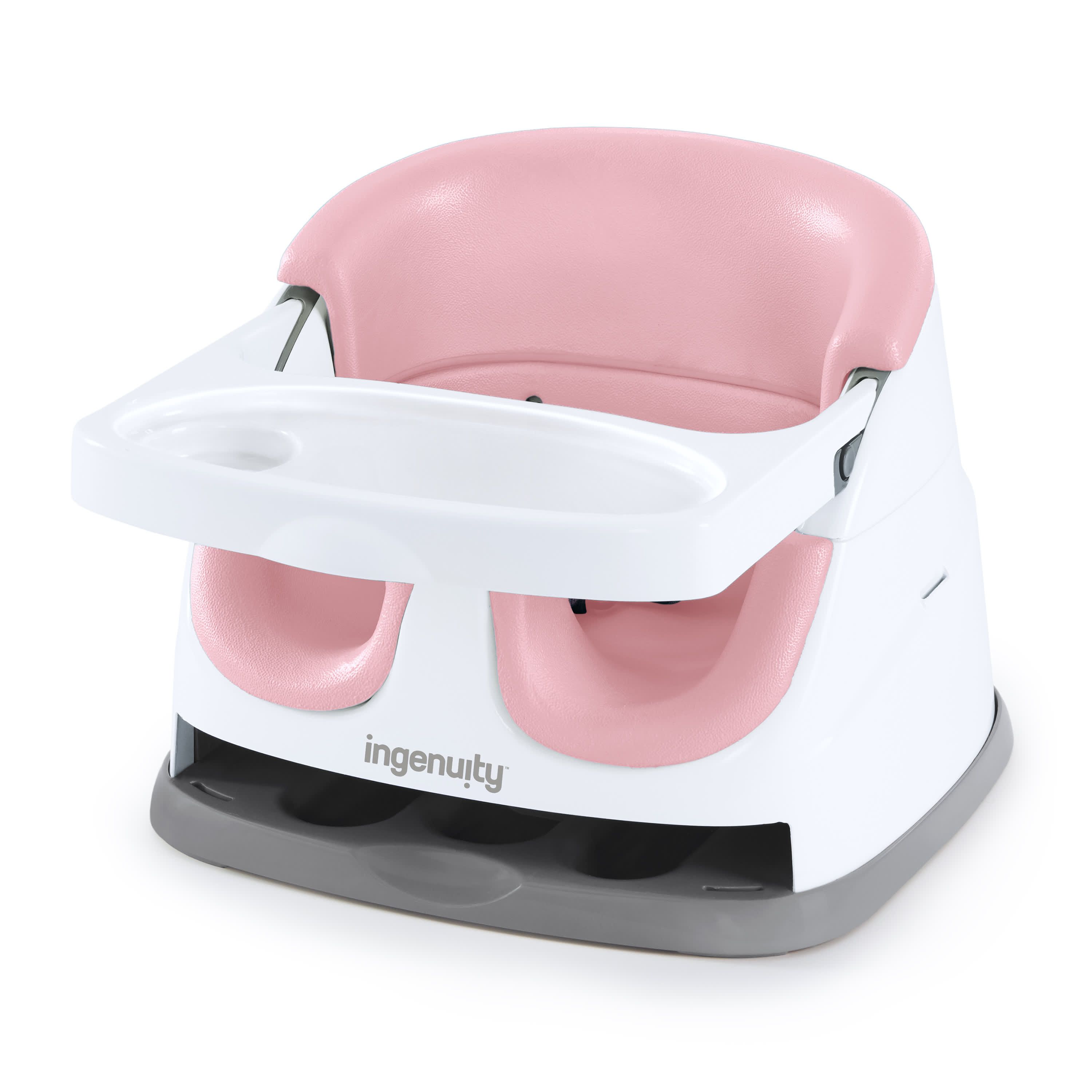 Baby Base 2-in-1 Booster Feeding and Floor Seat, Peony
