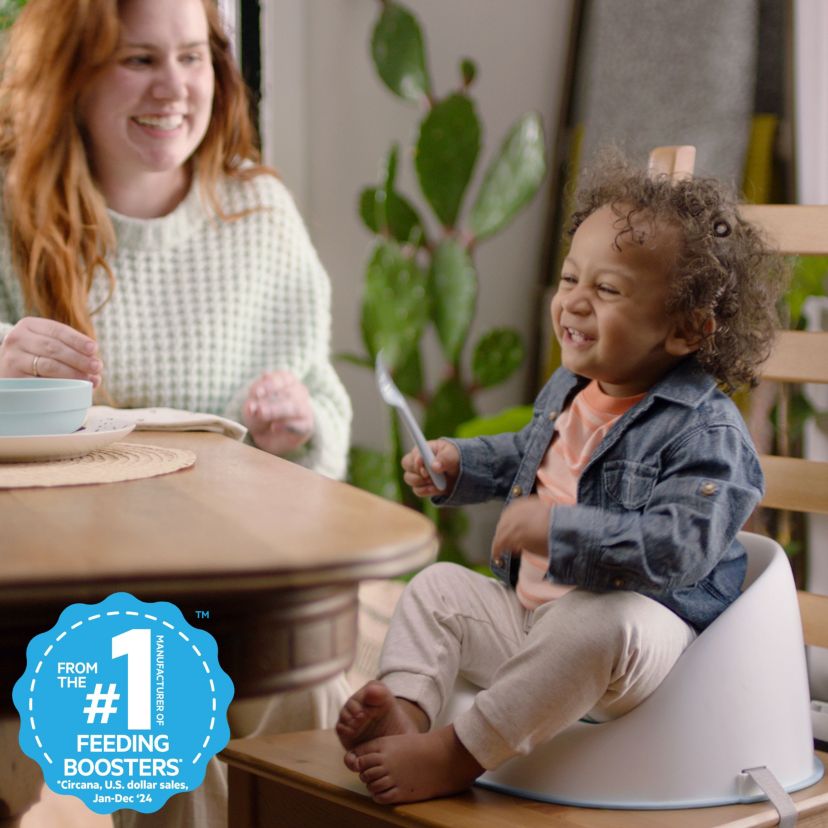 Simplicity Seat Easy-Clean Baby Booster Seat Feeding Chair - Grey