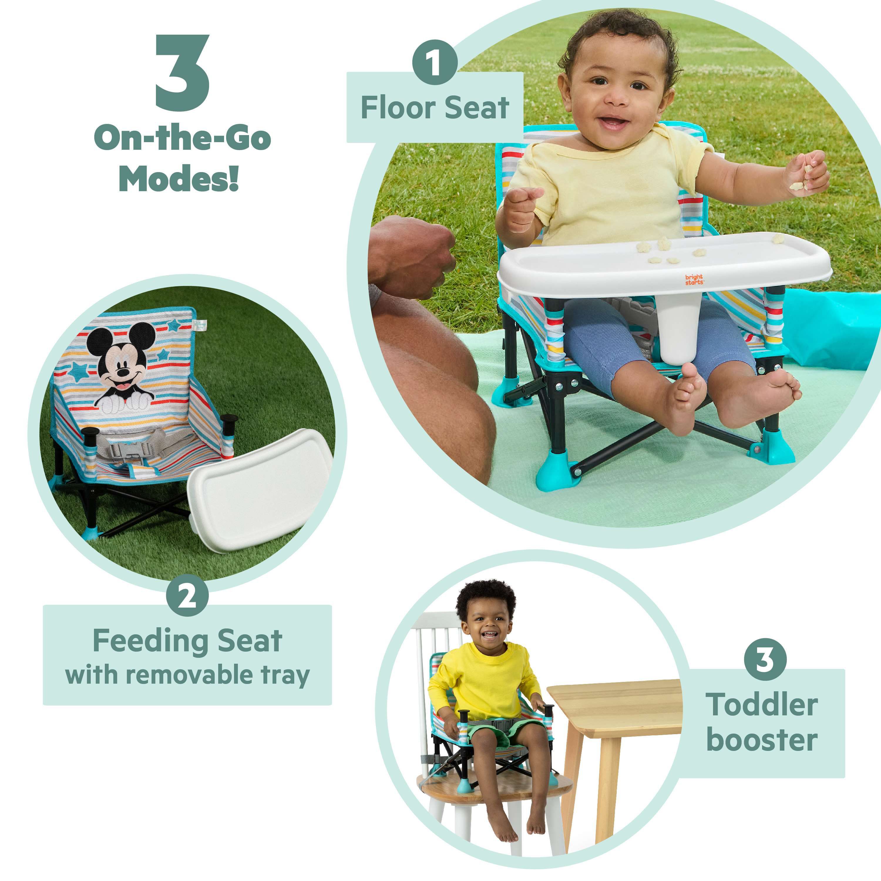 Disney Baby Pop N Sit Portable Booster, Mickey Mouse