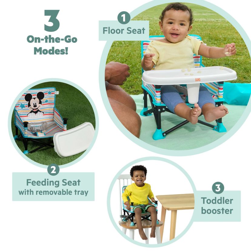 Disney Baby Pop N Sit Portable Booster, Mickey Mouse